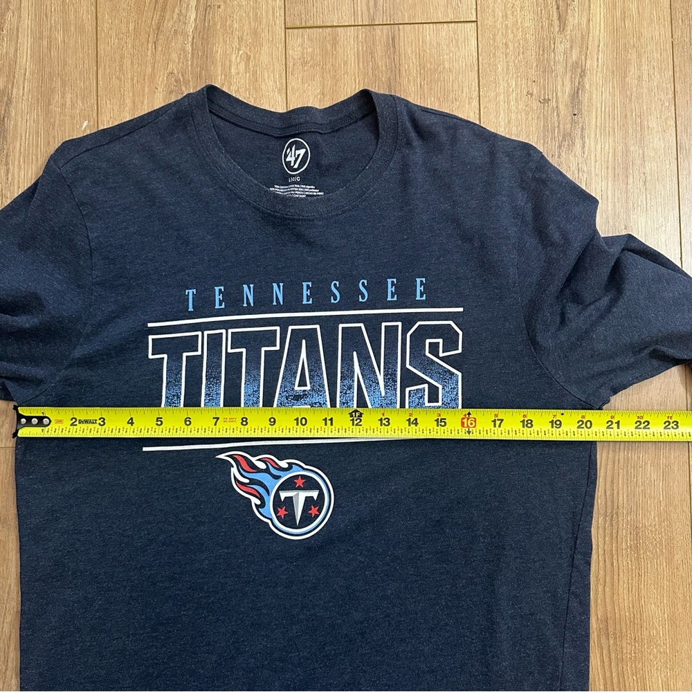 47 Tennessee Titans T-shirt Tee Unisex Men’s Large Navy Blue Long Sleeve TN NFL - Picture 7 of 8